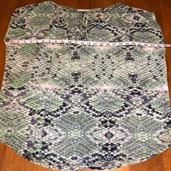 CAbi Women’s Blue/Green Print Sleeveless Blouse Top Shirt 746 Sz M - Picture 9 of 13